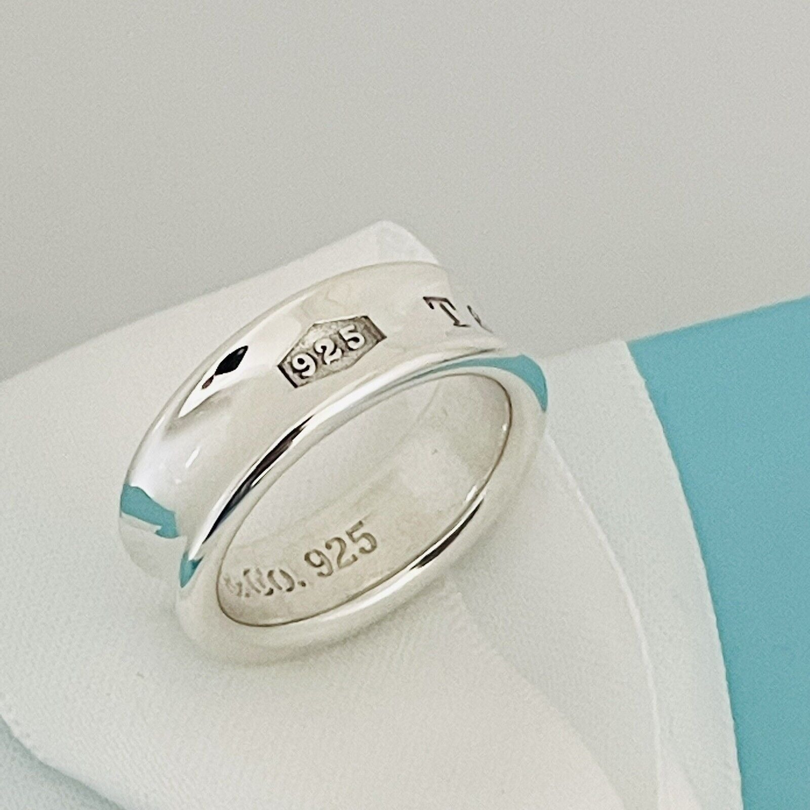 Size 4 Tiffany & Co 1837 Concave Ring in Sterling Silver
