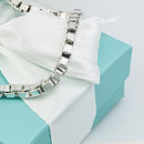 7” SMALL Tiffany & Co Venetian Box Link Bracelet in Sterling Silver-6