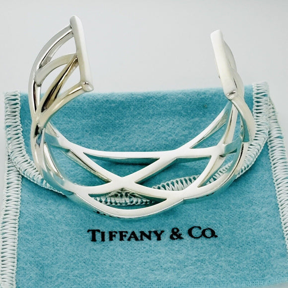 Tiffany & Co Braided Knot Wide Cuff Bracelet in Sterling Silver