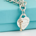 Large 8.25" Return to Tiffany Heart Tag and Rubedo Key Charm Bracelet - 1