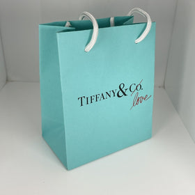 Tiffany & Co Love Limited Edition Blue Shopping Bag Gift Bag 6" X 5" x 3" - 0