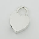 Tiffany & Co Blank Engravable Heart Padlock Charm Pendant in Sterling Silver-1