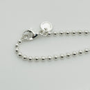 20" Tiffany Gemini Round Pendant Necklace Twist Border Dog bead Chain in Silver-5