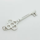 RARE Tiffany & Co Quatrefoil 4 Leaf Key Pendant in Sterling Silver Size Large-1