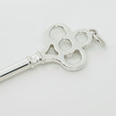 RARE Tiffany & Co Quatrefoil 4 Leaf Key Pendant in Sterling Silver Size Large-5