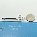 RARE Tiffany & Co Quatrefoil 4 Leaf Key Pendant in Sterling Silver Size Large-6