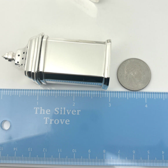 RARE Tiffany & Co Vintage Salt and Pepper Shaker Set in Silver Square Rectangle