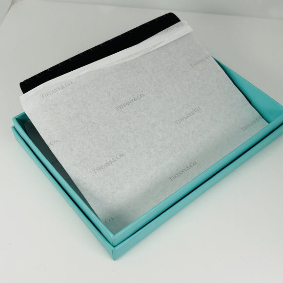 Tiffany & Co Open Hearts Bifold Wallet in Black Leather by Elsa Peretti