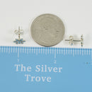 RARE Tiffany Mini Snowflake Stud Earrings in Sterling Silver Holiday Snow-6