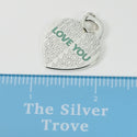 Return to Tiffany LOVE YOU Blue Enamel Extra Large Heart Tag Charm or Pendant - 4