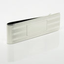 Tiffany & Co Machine Turned Pin Stripe Engravable ID Money Clip in Silver-1