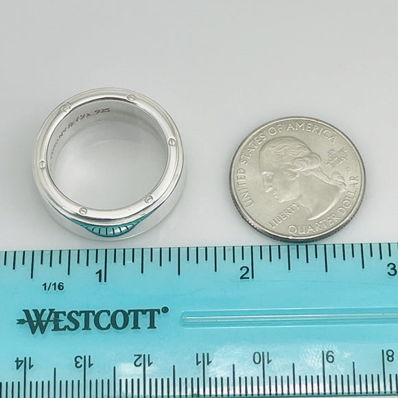 Size 10 Tiffany Metropolis Ring Mens Unisex in Sterling Silver