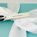 Tiffany 16” Atlas Necklace Bar Pendant in Black Enamel, Silver, Rubber Cord-5