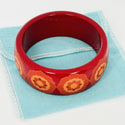 7.75" Tiffany & Co Zellige Bangle Bracelet Wide Resin Red Lacquer Paloma Picasso - 2