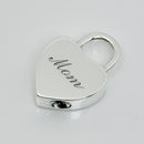 Tiffany & Co MOM Mother Heart Padlock Charm Pendant in Sterling Silver-2