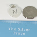 Tiffany Letter N Heart Pendant or Charm Notes Alphabet in Sterling Silver-4