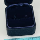 Vintage Tiffany Small Black and Royal Blue Suede Empty Ring Storage Box-4