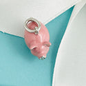 RARE Tiffany & Co Pink Enamel Pig Charm Pendant in Sterling Silver - 8