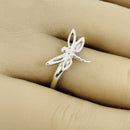 Size 7.5 Tiffany & Co Dragonfly Ring in Sterling Silver-2