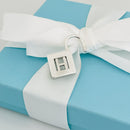 Tiffany & Co Sterling Silver Letter "H" Alphabet Initial Padlock Charm Pendant-2