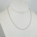 18" Tiffany and Co Dog Chain Bead Mens Unisex Necklace in Silver-2