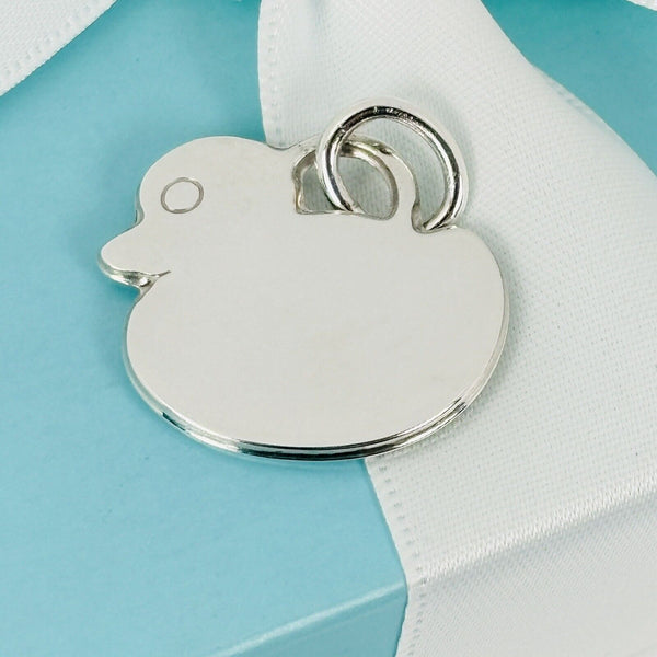 Tiffany & Co Large Rubber Duck Charm or Pendant in Sterling Silver - 1