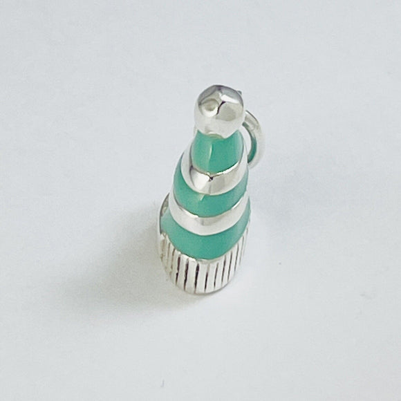 RARE Tiffany & Co Snow Hat Cap Winter Charm or Pendant in Blue Enamel and Silver