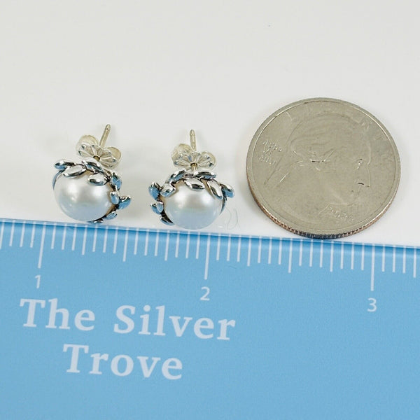 Tiffany Pearl Olive Leaf Earring by Paloma Picasso Stud in Sterling Silver - 7