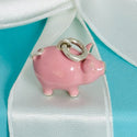 RARE Tiffany & Co Pink Enamel Pig Charm Pendant in Sterling Silver - 4