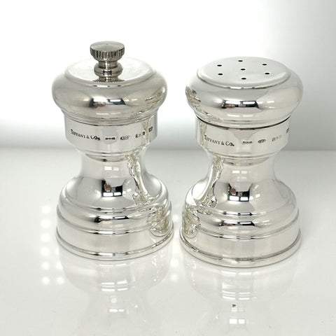 Tiffany & Co Vintage Salt and Pepper Grinder Shakers Set in Sterling Silver - 0