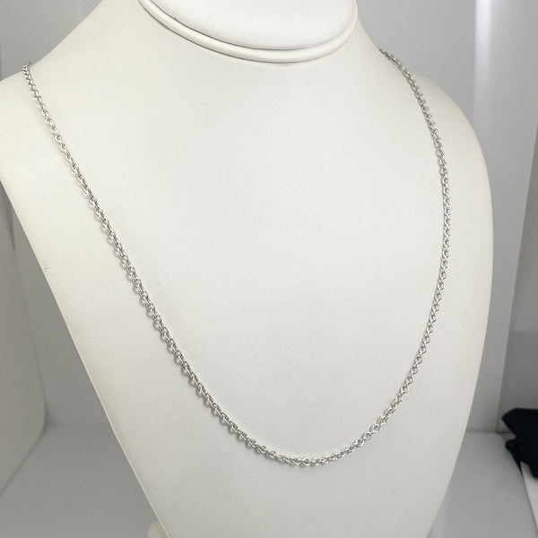 20" Tiffany Large Link Chain Necklace 3mm Links Mens Unisex in Sterling Silver - 4