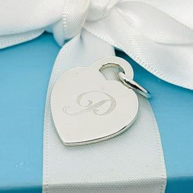 Tiffany Letter P Heart Pendant or Charm Notes Alphabet - 0