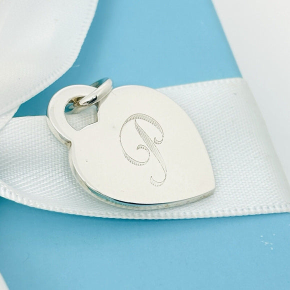 Tiffany Letter P Heart Pendant or Charm Notes Alphabet