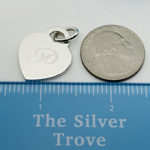 Tiffany Letter P Heart Pendant or Charm Notes Alphabet