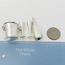 Tiffany & Co 1837 Champagne Bottle Ice Bucket with Flutes Miniature in Silver-9