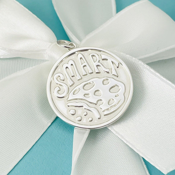Tiffany Smart Cookie Large Round Pendant  Charm in Sterling Silver