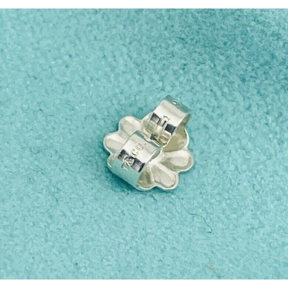 Tiffany Flower Knot Celtic Love Weave Stud Earrings in Sterling Silver