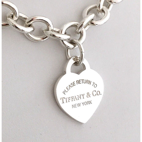 18" Please Return to Tiffany & Co New York 925 Heart Tag Necklace AUTHENTIC