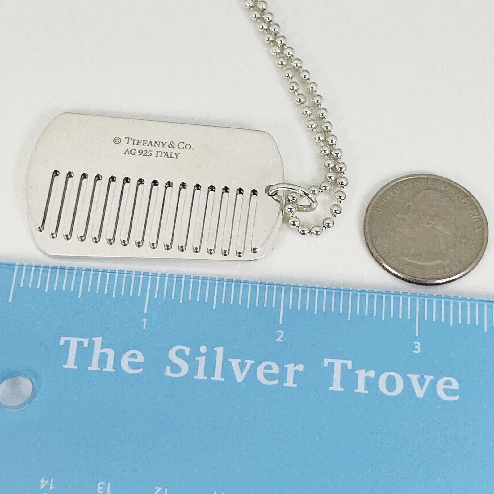 Tiffany & Co New Yorkie Collection Dog Comb Tag Mens Unisex New York