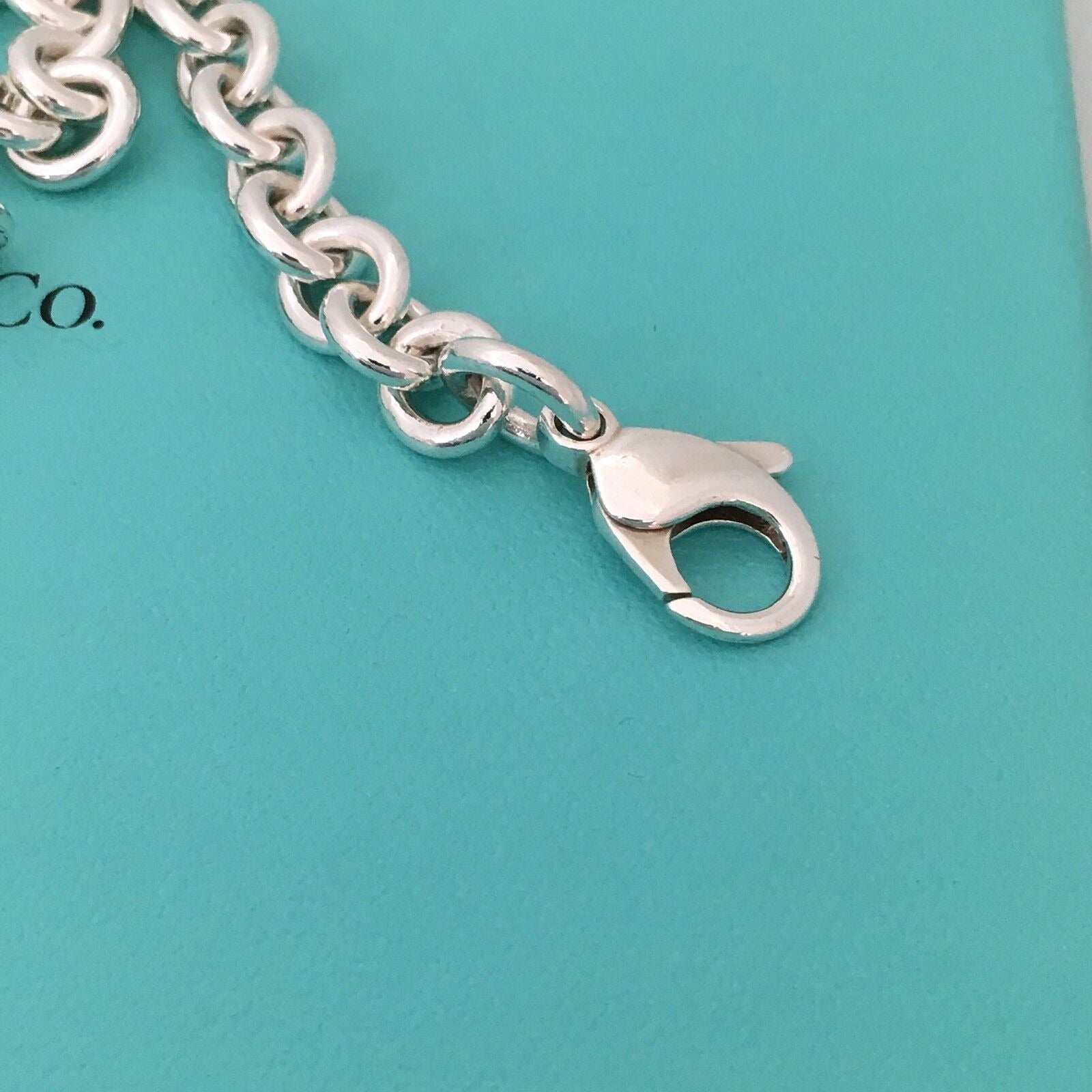 18" Please Return To Tiffany Oval Tag Choker Pendant Necklace in Sterling Silver