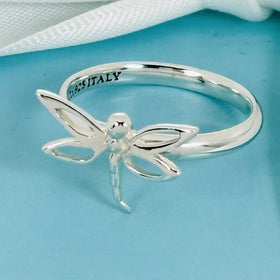 Size 7.5 Tiffany & Co Dragonfly Ring in Sterling Silver