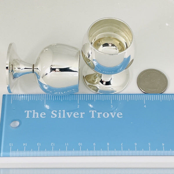Tiffany & Co Shot Glass Liqueur Cordial Cup Bar Glass Set Makers Sterling Silver - 10