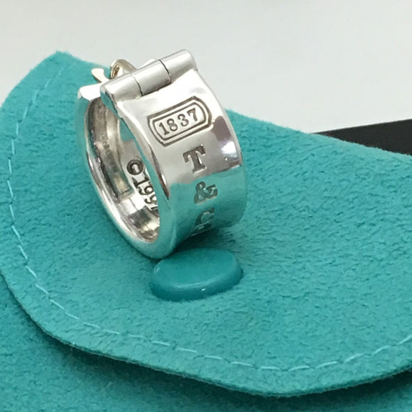 1 Tiffany T&CO 1837 Hoop Huggie Earring Single Replacement in Sterling Silver