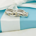 Size 6 Tiffany & Co Gatelink Ring in Sterling Silver and 18k Gold - 5