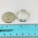 Size 8 Tiffany 1837 Ring in Sterling Silver Concave Band with Blue Pouch-7