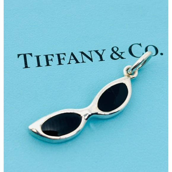 Tiffany Sunglasses Charm Pendant in Black Enamel and Silver by Paloma Picasso