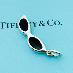 Tiffany Sunglasses Charm Pendant in Black Enamel and Silver by Paloma Picasso - 0