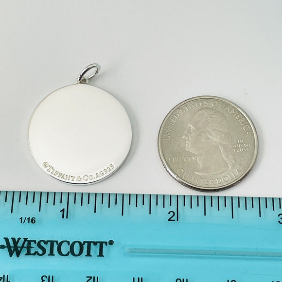 Tiffany Smart Cookie Large Round Pendant  Charm in Sterling Silver