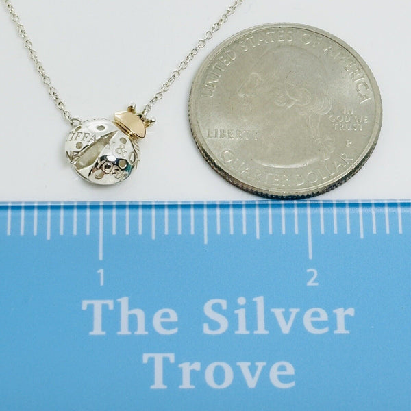 Return to Tiffany Ladybug Pendant Necklace / Silver, Gold Adjustable 16" to 18" - 11