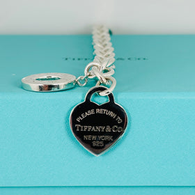 20" Return to Tiffany & Co Toggle Heart Tag Necklace in Sterling Silver - 0